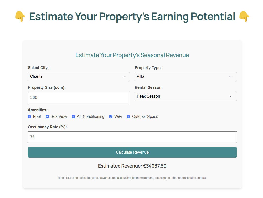 crete property roi calculator