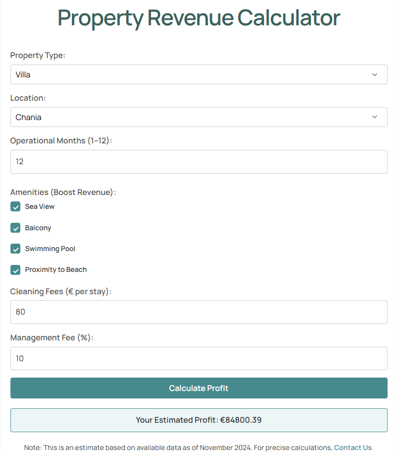 property revenue calculator totsi crete