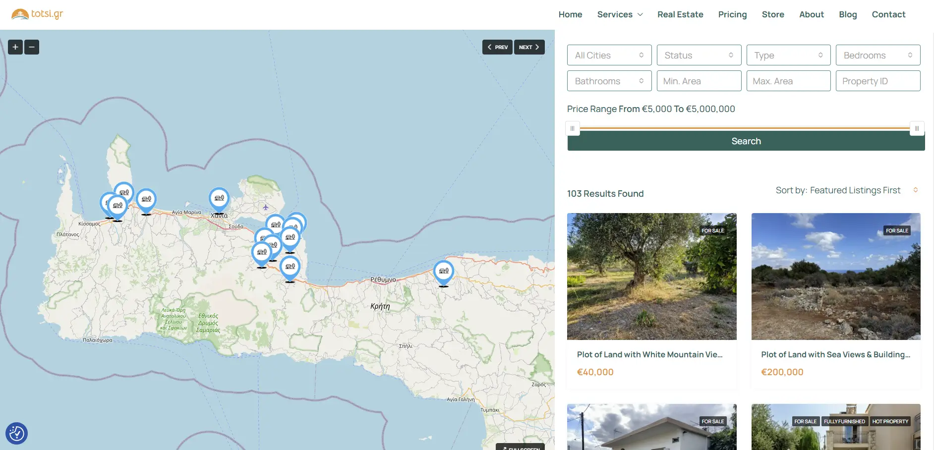 totsi real estate listings crete