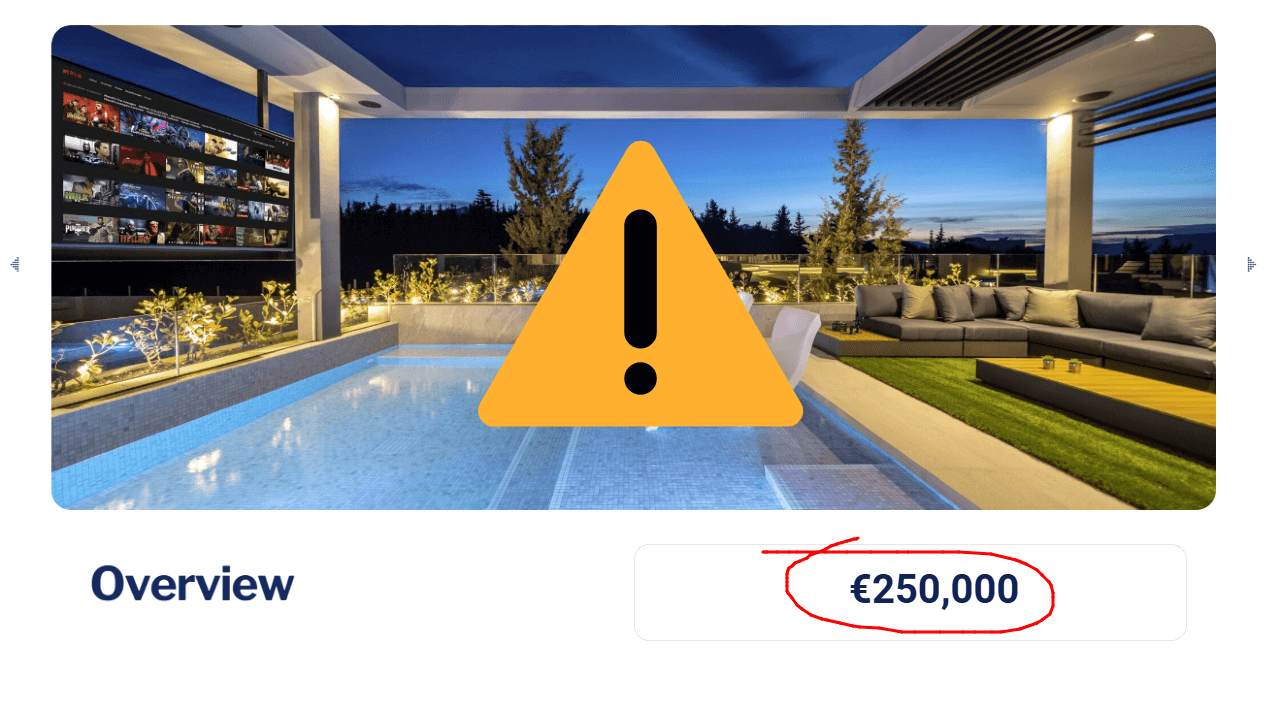 danger too good to be true property price crete